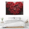 thumbnail image 3 of ONETECH  Red Rose Love Heart Tapestry for Bedroom Aesthetic Tapestries Wall Hanging Window Design Wall Tapestry for Living Room Dorm Decor, 3 of 7