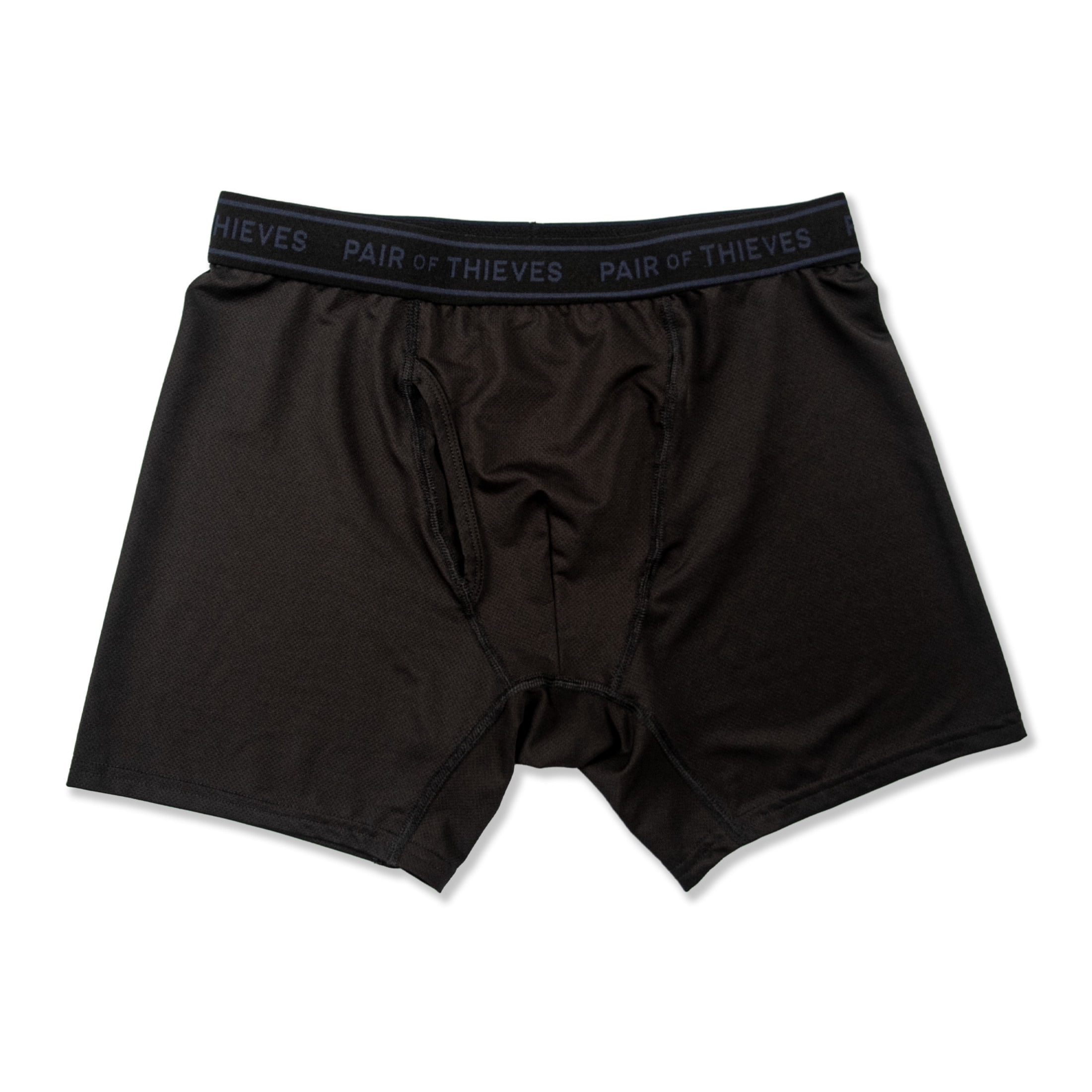 4-Way Performance Stretch Boxer Brief Black Blue Print 3pk XL