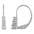 thumbnail image 2 of 1Ct Round Cut Lab Created Diamond Hoop Huggie Earrings in 14k White Gold Plated, 2 of 2