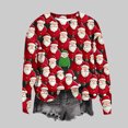 thumbnail image 5 of Bzhegqhd Women's T-shirts Christmas Print Sweatshirts Long Sleeve Round Neck Pullover Top No Hood Loose Fit Casual Fashion Blouse Plush Soft Fleece Fall Winter Tee, 5 of 8