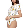 thumbnail image 2 of The Xecao Beer Women's Crew Neck Body Suit, a short-sleeved bodysuit and basic swimsuit, both comfort and style for dating and daily life, 2 of 9