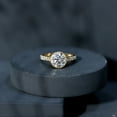 thumbnail image 6 of Rosec Jewels Lab Created Diamond Ring - Bezel Set Engagement Ring 2 Carat (8 mm, EF-VS Quality), 14K Yellow Gold, US 8.00, 6 of 9