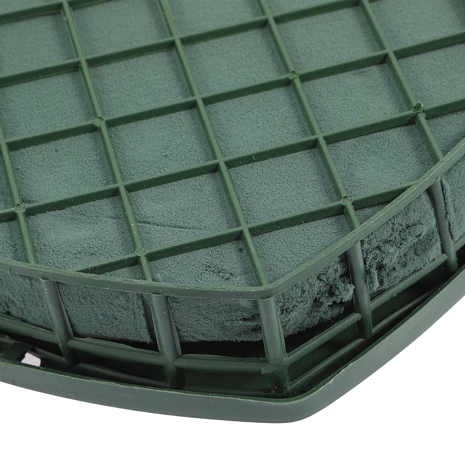 FENGGUIQU 2Pcs Heart Shape Floral Foam Cage Dark Green for Wedding Decoration Easy Water Absorption