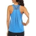 thumbnail image 1 of Workout Tops for Women Loose fit Racerback Tank Tops for Women Mesh Backless Muscle Tank Running Tank Tops, 1 of 2