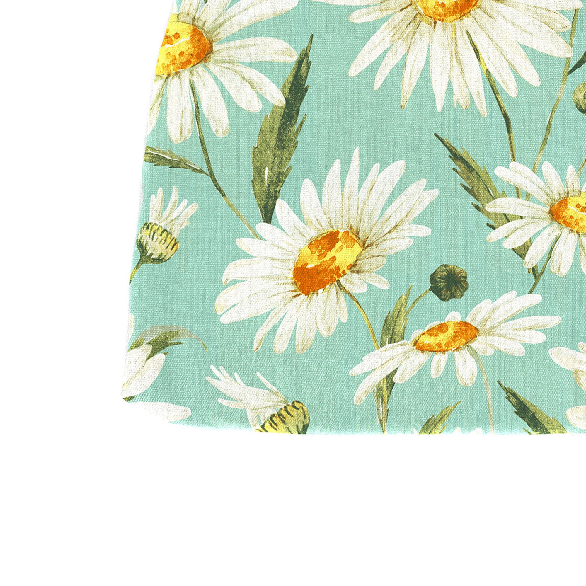 Jordan Manufacturing 18" x 18.5" Daphne Iceberg Aqua Floral Square Contoured Outdoor Chair Pad Seat Cushion (2 Pack)