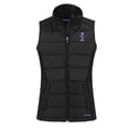 thumbnail image 2 of Women's Cutter & Buck  Black Kansas State Wildcats Vault Evoke Hybrid Eco Softshell Recycled Full-Zip Vest, 2 of 3