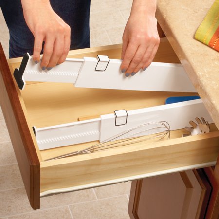 Collections Etc Drawer Dividers Set Of 2 White Walmart Com