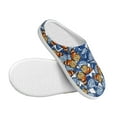 thumbnail image 3 of Daiia Colorful Butterfly1 Print Women’s Fuzzy Slippers Memory Foam Lightweight House Shoes Cozy Loafer Flannel House Shoes-42/43, 3 of 7