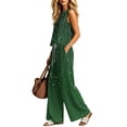 thumbnail image 6 of Sheghy 2 Piece Sets for Women Cotton Women All Over Print Crew Neck Sleeveless Top & Wide Leg Pocket Long Pants 2 Piece Outfit, 6 of 6