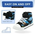thumbnail image 2 of FUNCOO PLUS Toddler Kids Sneakers Boys High Top Canvas Shoes, Dinosaur, Size 3, 2 of 6