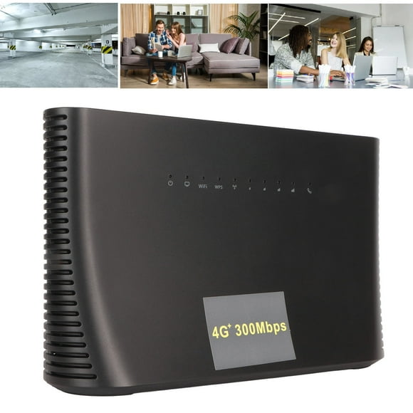 Enrutador Inalámbrico 4G, Negro Comparte 32 Usuarios Amplia Compatibilidad Conexión Multipuerto Enrutador 4G LTE CAT4 Compacto Para Hotel Para El Hogar