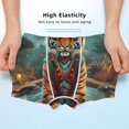 thumbnail image 3 of Yiaed Pond Meditating Tiger Print Boys' Boxer Briefs Cotton Casual Stretch Comfort Boys Boxers - Kids Boxer Briefs Underwear for Boys (6-18)-Medium, 3 of 5