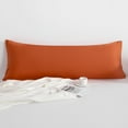 thumbnail image 5 of Flxxie 2 Pack 100% Brushed Microfiber Body Pillow Covers, Ultra Soft and Cozy Full Body Pillowcases for Adults, 20" x 54", Brunt Orange (Not Include Body Pillow), 5 of 7