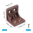 thumbnail image 2 of Uxcell Plastic Corner Braces L-Shape Bracket Right Angle Board Holder Brown 1.06x1.06x1.07", 2 of 5