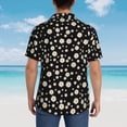 thumbnail image 6 of Xecao Daisy print Hawaiian shirt - a stylish short-sleeve button-down for men, perfect for casual beach and tropical outings., 6 of 9