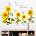 thumbnail image 4 of Etiqueta Engomada De La Pared Del Girasol Etiqueta De La Pared Del Girasol Autoadhesiva Decoración Etiqueta De La Pared Para El Dormitorio Sala De Estar Ventana De La Sala De Juegos Kearding HA018017-00, 4 of 6