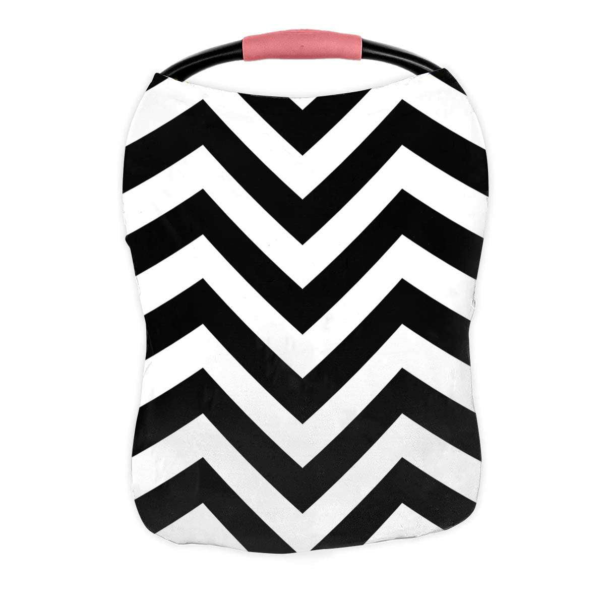 GREY WHITE BLUE CHEVRONS  BABY CAR SEAT COVER HARNESS COVERS APRON NEW ZIG ZAG 