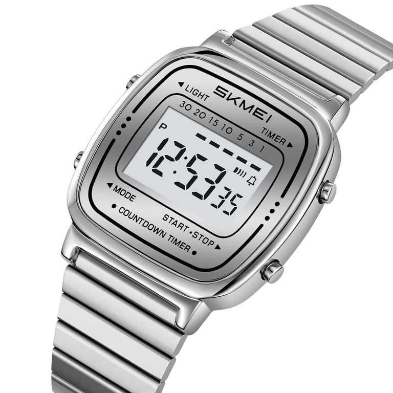 Retro Ultra-Thin Digital Watch 30M Water Resistant Stainless Steel Buy Gosasa Men main image 2