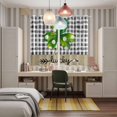 thumbnail image 4 of Saint Patrick's Day Kitchen Curtains Window Panels, Farmhouse Green Lucky Clovers Plaid Insulated Window Treatment Curtain, Grommet Curtains for Bedroom/Living Room/Bathroom, 2 Piece 42"Wx63"L, 4 of 8