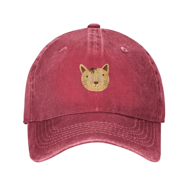 ZICANCN Cute Cartoon Animal Watercolor Casquette de Baseball Réglable Femmes, Chapeaux pour Hommes Adulte Lavé Coton Denim Baseball Caps Mode Rouge