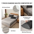 thumbnail image 5 of Flymme Queen Comforter Set with Sheets, 7 Pieces Black Bed in a Bag Queen Bed Sets Quilted Diamond Complete Bedding Sets for Man Women Bedroom Decor, 5 of 8