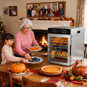 800W Food Dryer With 10 Trays -86~194℉Adjustable Temperature And 24-Hour Timer, Smart Fruit And Vegetable Dehydrator For Making Healthy Snacks, Jerky, And Dried Fruit