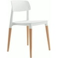 thumbnail image 4 of CozyBlock Bel Dining Bistro Cafe Style Modern Minimalist Side Chair Set of 2 (White), 4 of 7