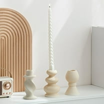 Candlestick Holders,Ceramic White Taper Candle Holder Romantic Ceramic Candlestick Modern Candle Holders for Desktop Table Centerpiece Dining Bathroom Home Wedding Party Decoration