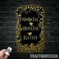 thumbnail image 3 of Craftnamesign Thankful Grateful Blessed Metal Sign Led Light, Autumn Wall Art, Thanksgiving Gifts, 3 of 5