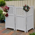 thumbnail image 2 of Homall Outdoor Patio 4 Panel Screen Enclosure,Plastic Privacy Screens, Air Conditioner Fence Panels, Trash Can Fence for Garden,Gray, 2 of 7