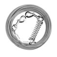 thumbnail image 1 of Câble d'Attelage pour Chien de 9,8 Pi Laisse Longue pour Chien Laisse Anti-Morsure Chaîne pour Chien avec Ressort Durable Clips Rotatifs à 360° Étui en PVC pour Extérieur Cour Camping Rouge, 1 of 9