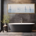 thumbnail image 2 of IDEA4WALL Extra Large Framed Canvas Print Wall Art Serene Sailboats at Dawn Fine Art Vintage Pastel Antique Watercolor Wall Decor Oversized Artwork Relax/Calm for Room - 60"x20", 2 of 5