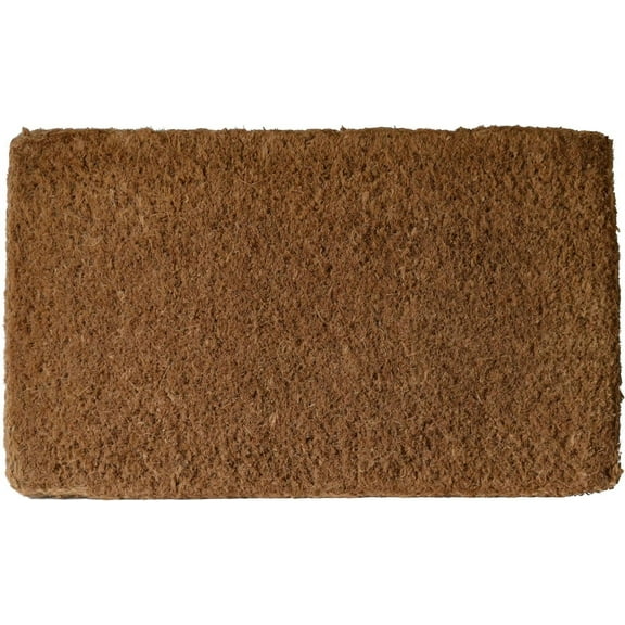 Plain Coir Doormat, 14 by 24-Inch