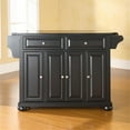 thumbnail image 2 of Pemberly Row Traditional Wood/Granite Top Kitchen Island in Black, 2 of 7
