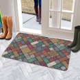 thumbnail image 5 of Boho Retro Brown Diamond Pattern (4) Welcome Doormat for Indoor/Outdoor Entrance Boho Retro Brown Diamond Pattern (4) Decoration Door Mat Kitchen Door Mat Bedroom Doormat 17x30 Inch, 5 of 6