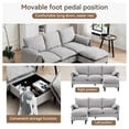 thumbnail image 6 of Timbernest Sectional Sofa, 78" L Shaped Couch with Storage Ottoman, 4 Seater Modern Sofa for Living Room, Light Gray, 6 of 7