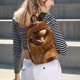 thumbnail image 5 of Balery Happy Fluffy Running Dog Mochila Clásica Impresa Básica para Viaje, Mochila Escolar Resistente al Agua, Mochila de Lona con Correas Ajustables-Small, 5 of 5