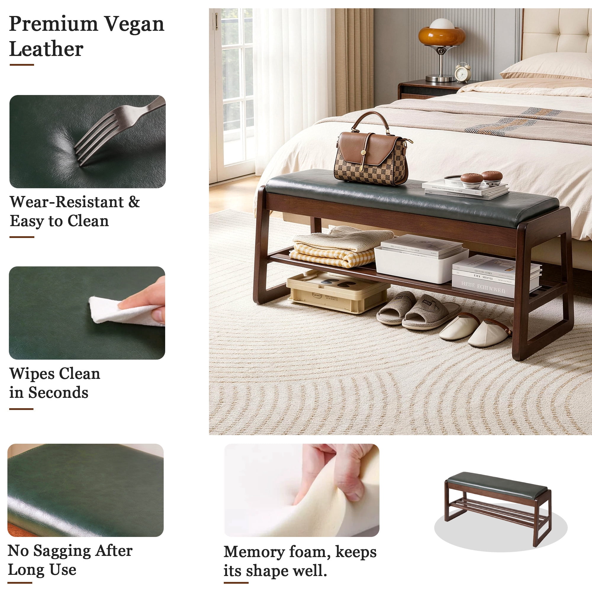 Solid Wood Shoe Bench with Lift-Top Storage 31.5 Inch Entryway Hallway Organizer for Front Door Bedroom