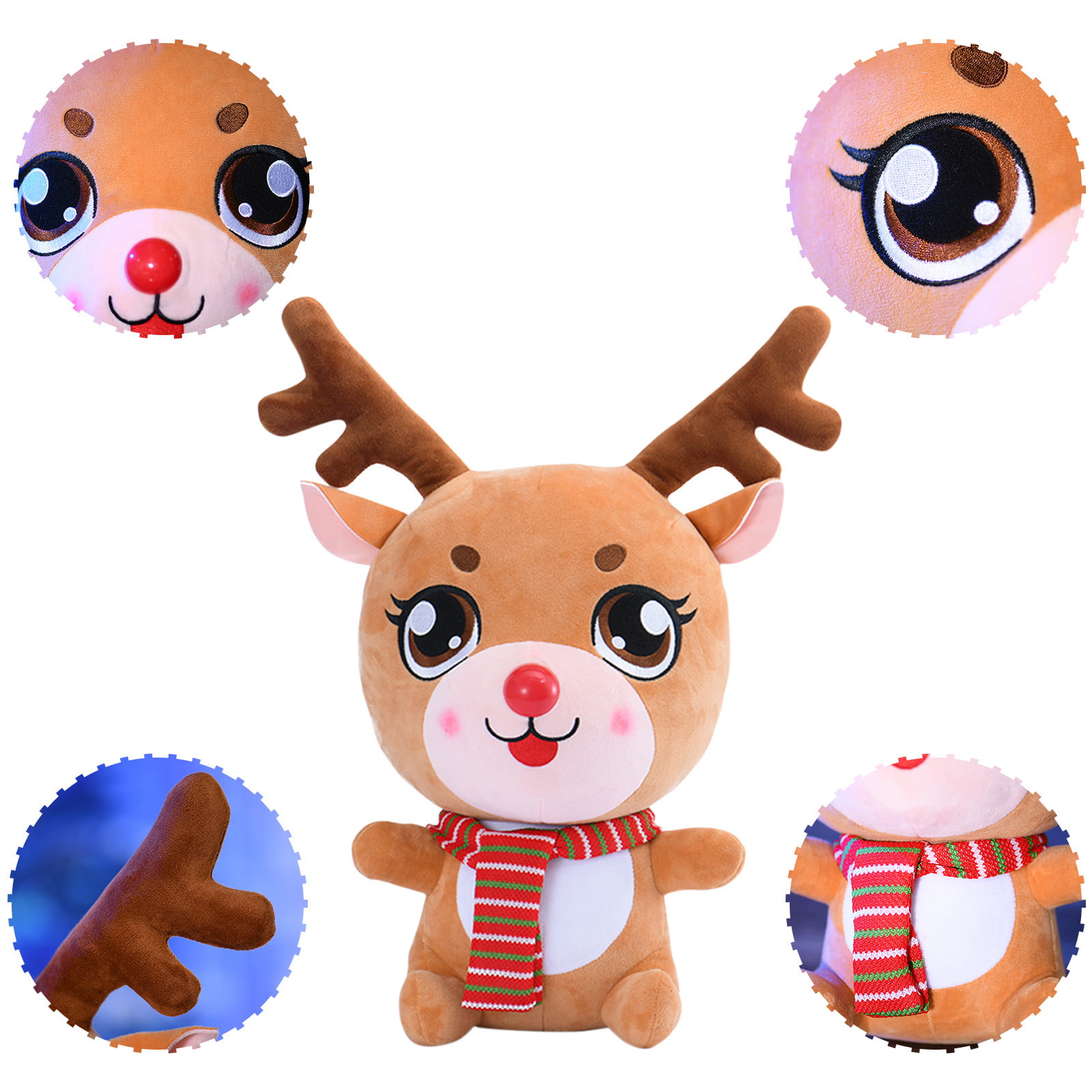 Keel Cute Soft Present Gift NEW Confetti Christmas Reindeer Soft Toy 