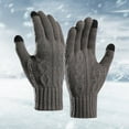 thumbnail image 2 of Baberdicy Gloves Knitted Gloves Male Jacquard Huafen Refers to Wool And Hair Thickening in The Fall And Winter to Keep Warm Screen Gloves Gloves for Cold Weather One Size, 2 of 3