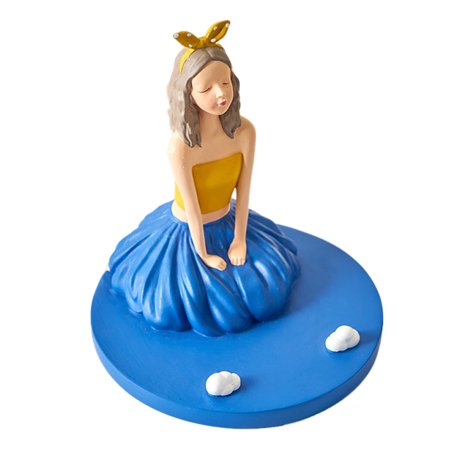 

SIEYIO Sitting Girl Mobile Phone Holder Lovely Desktop Cell Phone Stand Cartoon Creative Multi-Function Smartphone Dock
