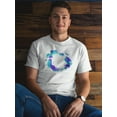 thumbnail image 2 of Blue And Purple Paint Blots T-Shirt Men -Image by Shutterstock, Male 4X-Large, 2 of 4