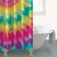 thumbnail image 4 of Colorful Rainbow Tie Dye Spiral Pattern Shower Curtain 36"x72" ,Bathroom Decorative Shower Curtains Set with 12 Hooks,Modern Waterproof Washable Shower Curtain, 4 of 6