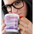 thumbnail image 2 of 3drose, Usa Flag Statue of Liberty- Patriotic Art, 11oz Two-tone Red Mug, 2 of 6
