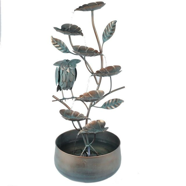 LuxenHome Métal en Cascade Feuilles Fontaine Extérieure