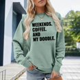 thumbnail image 2 of Yuhangmm Fashion Crewneck Casual Sweatshirt Long Sleeve Soft Comfortable Pullover Top for Everyday Wear and Outfits with Classic Style Green M, 2 of 4