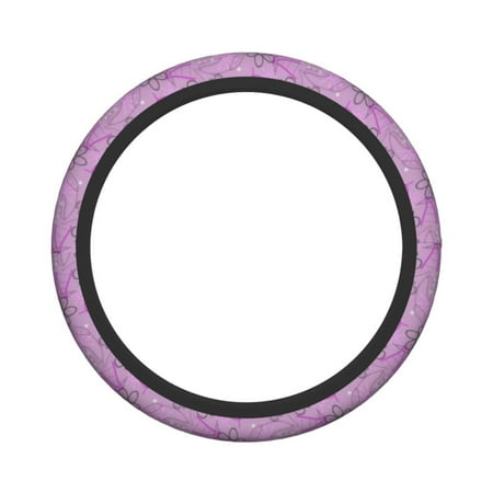 XMXY Car Steering Wheel Cover, Abstract Flower Jar Texture Non-Slip Jeep Truck Universal Elastic Steering Wheel Protector 15 inch
