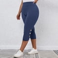 thumbnail image 5 of Feimerou Capri Pants for Women Casual Summer Plus Size Capri Leggings Soft Stretch Comfy Cute High Waisted Tummy Control Capris, 5 of 9