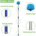 thumbnail image 2 of BsBsBest Cobweb Duster with 6ft Extension Pole, Medium Stiff Bristles Cobweb Duster Head & Stainless Steel Pole for Outdoor Indoor Cleaning, 2 of 6
