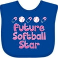 thumbnail image 3 of Inktastic Future Softball Star Girls Baby Bib, 3 of 4